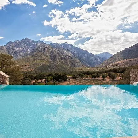 Villa Maison En Pierre Corse Avec Vue Proche Des Gorges De L'asco Entre Montagne Et Piscine Moltifao