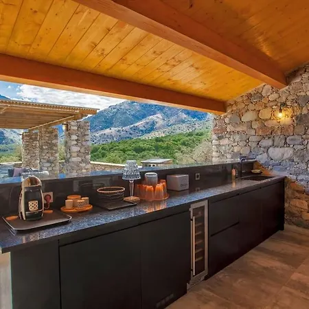 Maison En Pierre Corse Avec Vue Proche Des Gorges De L'asco Entre Montagne Et Piscine Villa Moltifao