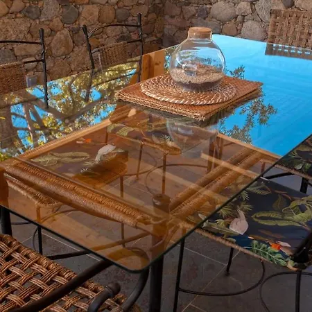 Maison En Pierre Corse Avec Vue Proche Des Gorges De L'asco Entre Montagne Et Piscine