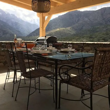 Maison En Pierre Corse Avec Vue Proche Des Gorges De L'asco Entre Montagne Et Piscine Villa
