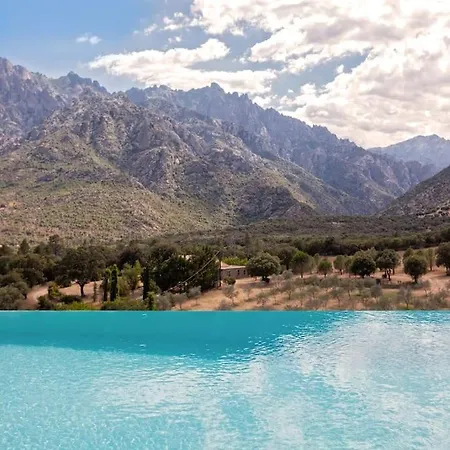 Maison En Pierre Corse Avec Vue Proche Des Gorges De L'asco Entre Montagne Et Piscine *