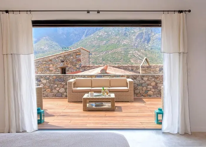 Vila Maison En Pierre Corse Avec Vue Proche Des Gorges De L'asco Entre Montagne Et Piscine