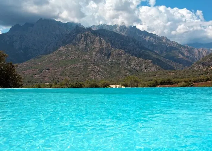 Maison En Pierre Corse Avec Vue Proche Des Gorges De L'asco Entre Montagne Et Piscine *