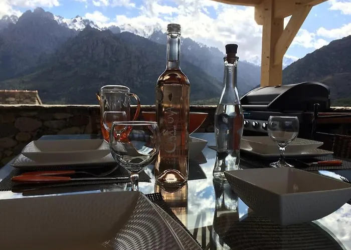 Maison En Pierre Corse Avec Vue Proche Des Gorges De L'asco Entre Montagne Et Piscine * Moltifao