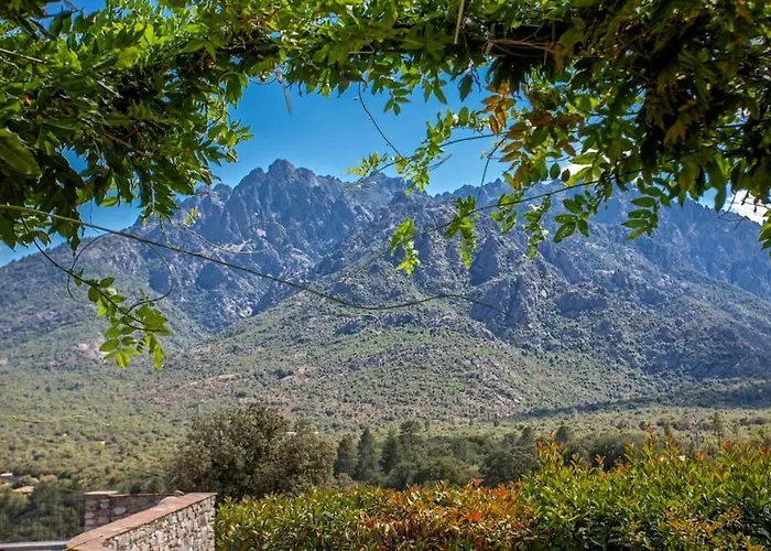 Maison En Pierre Corse Avec Vue Proche Des Gorges De L'asco Entre Montagne Et Piscine Moltifao