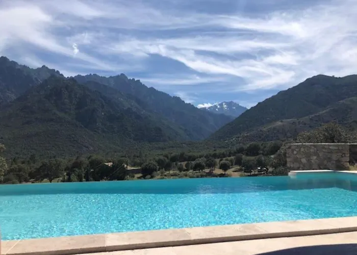 Vila Maison En Pierre Corse Avec Vue Proche Des Gorges De L'asco Entre Montagne Et Piscine